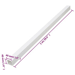 vidaXL Goulotte de câble 40x40 mm 10 m PVC pas cher