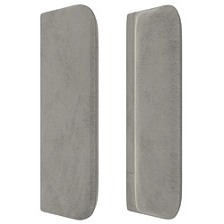 Acheter Maison Chic Tête de lit scandinave avec oreilles,meuble de chambre Gris clair 103x16x78/88 cm Velours -MN77846