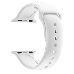 Shot Bracelet Silicone 38/40mm pour IWATCH Serie 1 APPLE Confortable Sportif (BLANC)