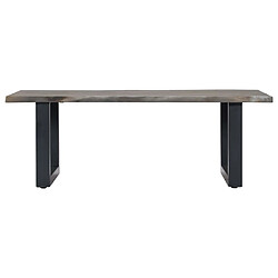 vidaXL Table basse avec bord naturel Gris 115x60x40 cm Bois d'acacia