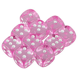 Avis Lot De 10 Dés En Acrylique D6 à Six Faces Pour Du0026D TRPG Party Board Game Toys Pink