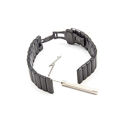 vhbw bracelet compatible avec Withings Steel Hr, 40mm montre connectée - 17,5cm acier inoxydable noir 