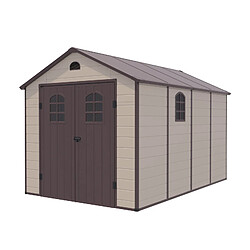 Abri de Jardin en Résine Gardiun Alessia D 8,82 m² 366x241x238 cm avec Plancher et Fenêtres Beige 