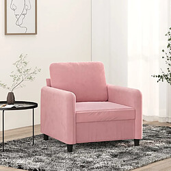 vidaXL Fauteuil Rose 60 cm Velours