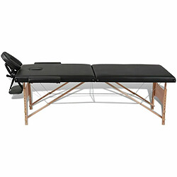 Bcelec HM2523-BLACK Table de massage pliante en bois 210x80x80cm noire, + Sac, Max. 250kg