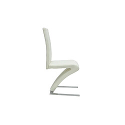 Acheter Maison Chic Lot de 2 Chaises à manger,Chaise pour cuisine,Solide Structure blanc similicuir -MN85531