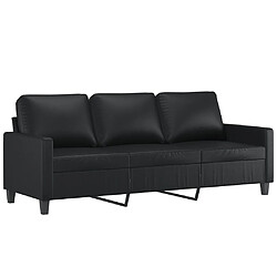 Avis Maison Chic Ensemble de canapés 2 pcs avec coussins, Canapé droit Sofa pour Salon Noir Similicuir -GKD617234