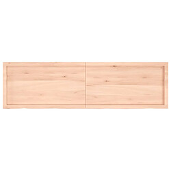 Avis vidaXL Étagère murale 180x50x(2-4) cm bois de chêne massif non traité