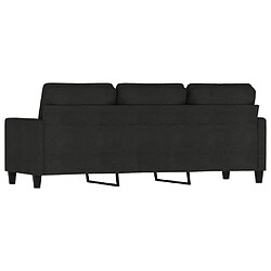 Acheter vidaXL Canapé à 3 places Noir 180 cm Tissu