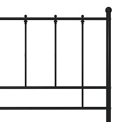 Acheter vidaXL Cadre de lit sans matelas noir métal 140x200 cm