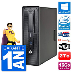 PC HP EliteDesk 800 G1 Intel G3220 RAM 16Go Disque Dur 2To Windows 10 Wifi · Occasion 