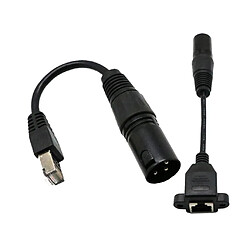 2Pcs 3Pin XLR Mâle À RJ45 Femêlle Connecteur + RJ45 Mâle À Mâle Câble Convertisseur XLR 3 Pin Femêlle À RJ45 Mâle Convertisseur Câble