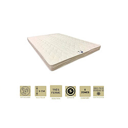 Provence Literie lot de 2 Matelas Très Ferme Mémoire de Forme 60 Kg/m3 90x200 x 9 cm - 5 zones de Confort - Ame Poli Lattex Haute Résilience HD - Hypoallergénique 