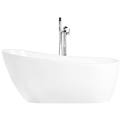 Beliani Baignoire îlot blanche 170 x 78 cm SOLARTE 