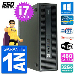 PC HP ProDesk 600 G2 SFF Intel Core i7-6700 RAM 32Go SSD 480Go Windows 10 Wifi · Occasion 