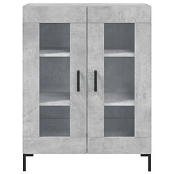 Maison Chic Buffet,Meuble de Rangement,commode pour salon,Cuisine gris béton 69,5x34x90 cm bois d'ingénierie -MN20366 pas cher