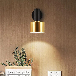 Universal Lampe murale nordique style américain fer lampes de chevet pour chambre à coucher moderne et minimaliste pour le mur de salon Lampley applique miroir créatif (noir)