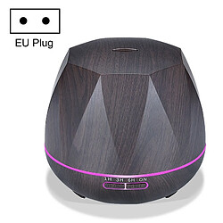 Wewoo Purificateur d'air Machine d'aromathérapie ultrasonique pour humidificateur à télécommande à grain de bois de diamants avec lumières DELcapacité 400 mlprise EU couleur sombre