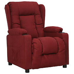 vidaXL Fauteuil inclinable Rouge bordeaux Tissu 