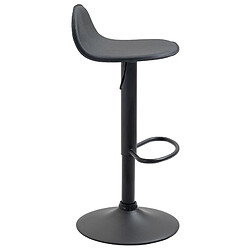 Acheter Decoshop26 Lot de 2 tabourets de bar avec repose-pieds en PVC noir pied trompète en métal noir 10_0004261