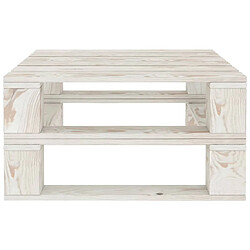 vidaXL Table palette de jardin blanc bois