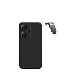 SUPPORT MAGNETIQUE K KIT KIT COFFÉRÉ VOYAGE + COUVERTURE DE SILICONE LIQUIDE Phonecare pour Xiaomi Redmi Note 13 Pro+ Plus - le noir 