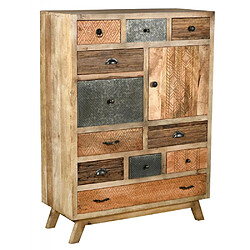 Aubry Gaspard Commode en manguier et métal Zouma 90 x 40 x 125 cm.