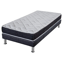 Ebac Matelas mousse + Sommier SR9 Deco 90x190 Malta - Hauteur 20 cm - Soutien très ferme 