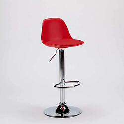 Avis Superstool Tabouret haut bar et cuisine faux cuir Design New Orleans, Couleur: Rouge