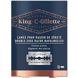 Gillette King C. Lames pour Recharge Rasoir de Sûreté Homme, Pack de 10, Idée Coffret Cadeau Homme / Papa