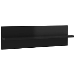 Acheter vidaXL Étagères murales 4 pcs noir brillant bois d'ingénierie