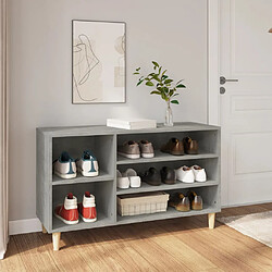 vidaXL Armoire à chaussures Gris béton 102x36x60 cm Bois d'ingénierie 