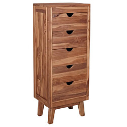 vidaXL Buffet avec 5 tiroirs 40x30x100 cm Bois de teck massif