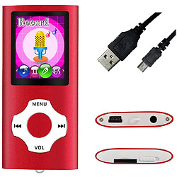 Vendos85 Lecteur MP4 avec micro SD de 64 go rouge