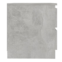 Avis vidaXL Table de chevet Gris béton 50x39x43,5 cm Aggloméré