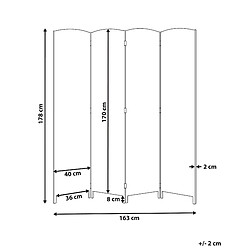 Avis Beliani Paravent à 4 panneaux 178 x 163 cm noir LAPPAGO