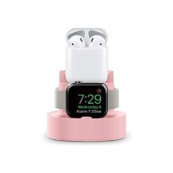 Eko Socle de Charge pour Apple Watch et AirPods / Smartphone 2 en 1 Durable en TPU Rose 