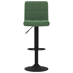 Avis vidaXL Tabourets de bar lot de 2 vert foncé velours