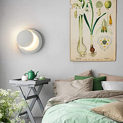 Universal Applique lumineuse decoration led eclairage lumineux rotatif 3000k lune type chambre interieur salon blanc