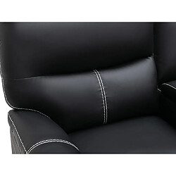 Acheter Vente-Unique Canapé d'angle relax en simili noir CANBY