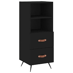 Maison Chic Buffet,Meuble de Rangement,commode pour salon,Cuisine Noir 34,5x34x90 cm Bois d'ingénierie -MN50327