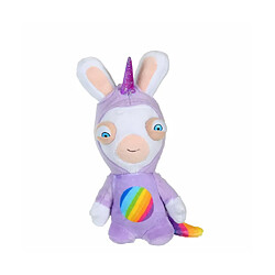 Gipsy LAPINS CRETINS Peluche Licorne Lapicorne Sonore Mauve - 18 cm 