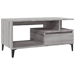 vidaXL Table basse Sonoma gris 90x49x45 cm Bois d'ingénierie