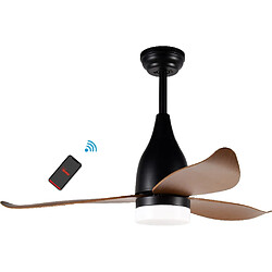 Bimar Ventilateur de plafond Garigliano - Réglable, fiable - Marron, Noir en Abs, métal, 117x51x117 cm