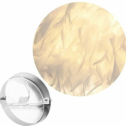 Avis Universal Lustre rond en plumes avec ampoule E27, lustre décoratif sphère pour chambre, salle à manger, hôtel