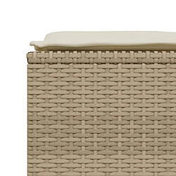 Acheter vidaXL Salon de jardin avec coussins 5 pcs beige résine tressée