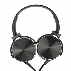 Casque D'Écoute Filaire Écouteurs De Musique De Qualité Sonore De Basse Lourde Avec Micro Pour Téléphone Portable Universel Noir