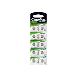 Pack de 10 piles Camelion Alcaline AG2,LR726,LR50,196,SR726W,GP96A,396 0% Mercury/Hg