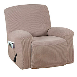 Housse De Canapé Inclinable élastique 1pc Housse De Fauteuil Souple Antidérapante Beige pas cher