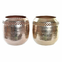 Vase DKD Home Decor Cuivre Doré Aluminium Arabe (24 x 24 x 22 cm) (2 Unités)